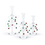 Holiday Tree Glass Taper Candle Holder