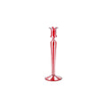 Red Stripes Glass Taper Holder