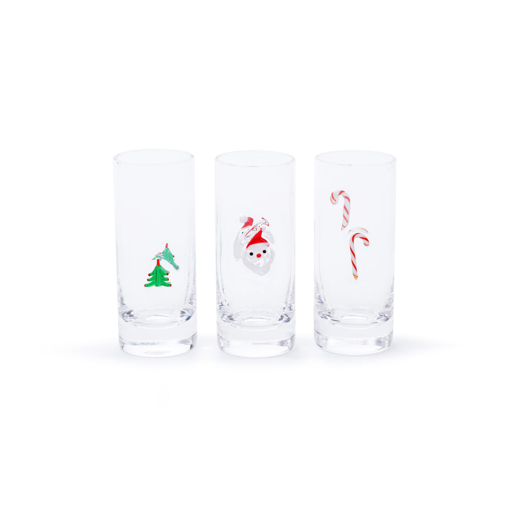 Holiday Celebration Shot Glass - 3 Assorted Designs