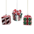Present Glass Ornament - 3 Assorted Styles