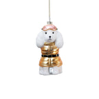 Après-Ski Poodle Glass Ornament
