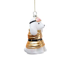Après-Ski Poodle Glass Ornament