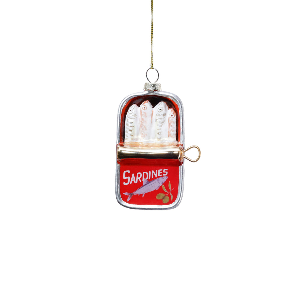 Sardine Can Glass Ornament