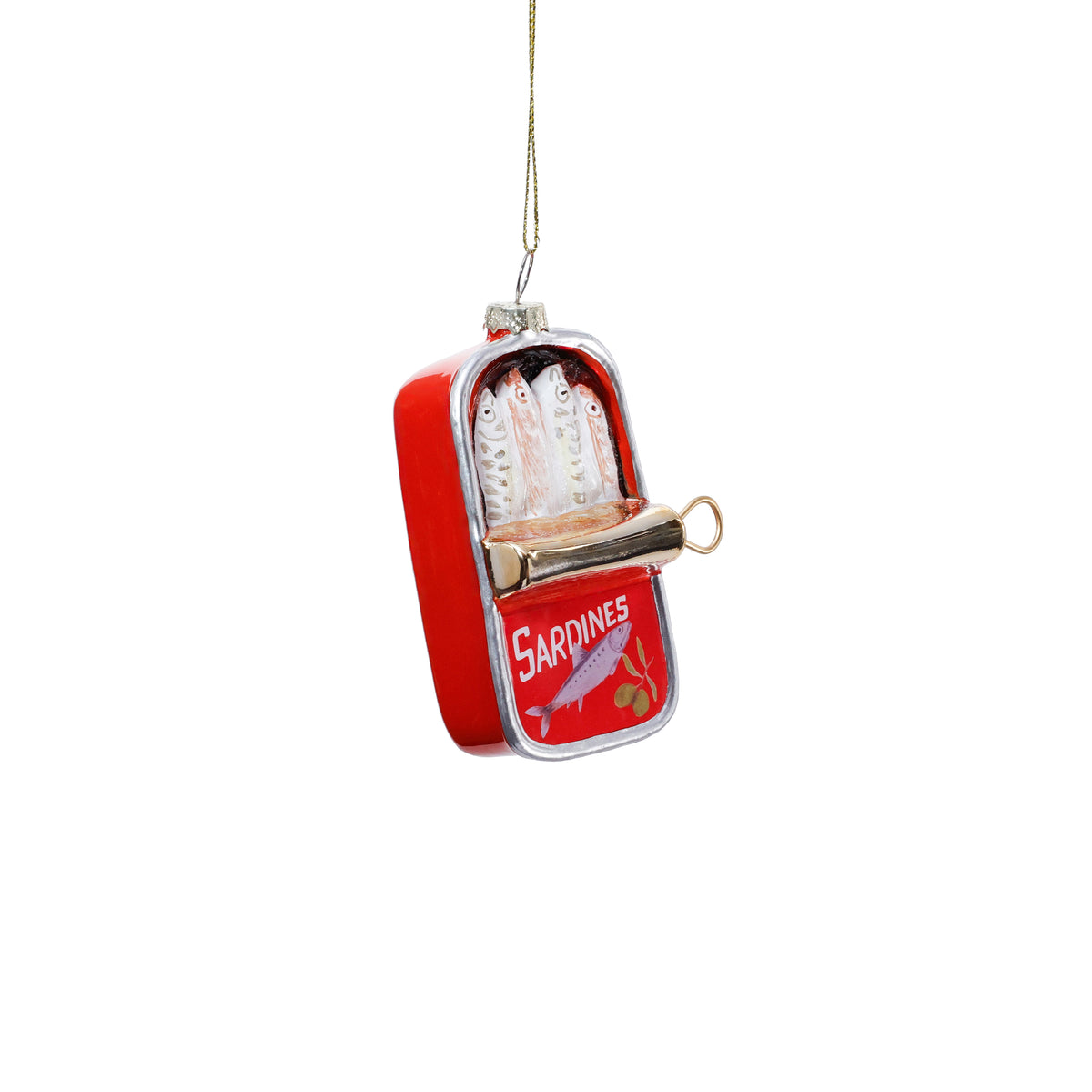 Sardine Can Glass Ornament