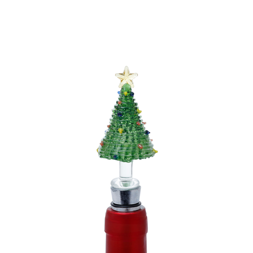 Glass Tree Bottle Stopper in Gift Box - 3 Assorted Designs