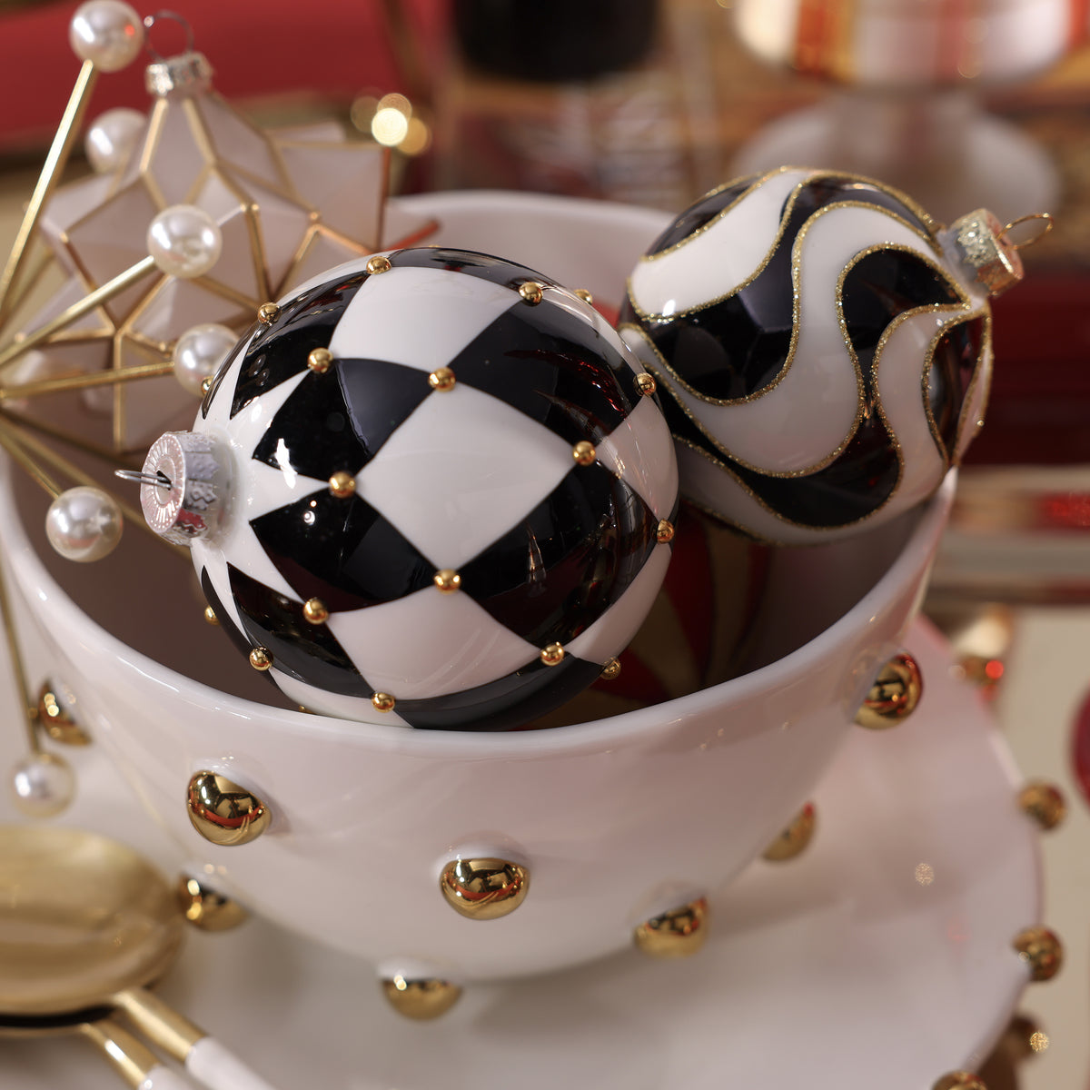 Midnight Flow Glass Ball Ornament