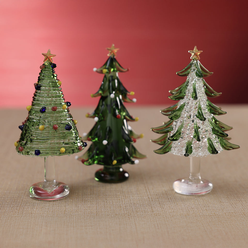 Crystal Evergreen Tree - 3 Assorted Designs