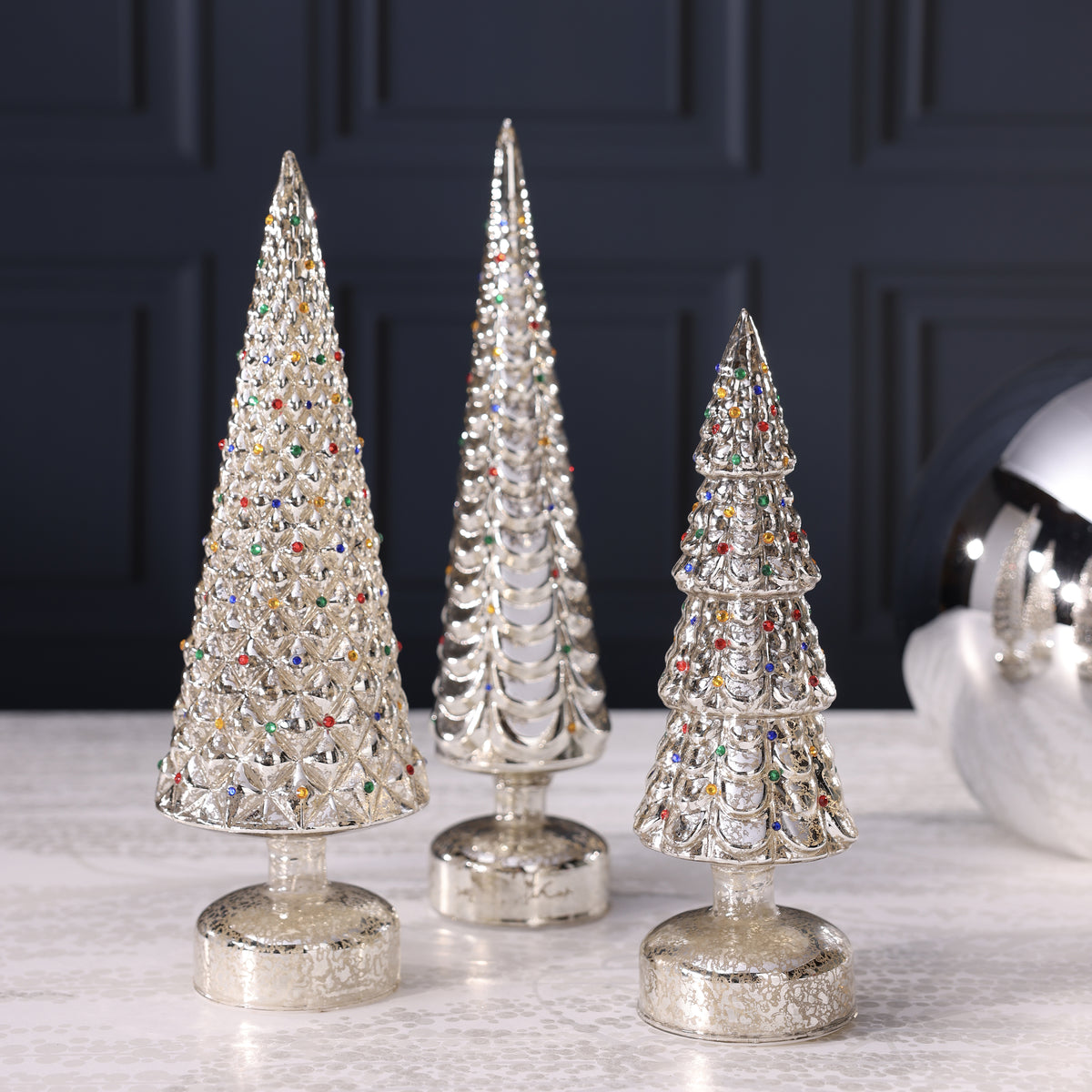 Jewel Twinkle Glass Tree - 3 Assorted Styles