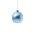Sapphire Drip Glass Ball Ornament