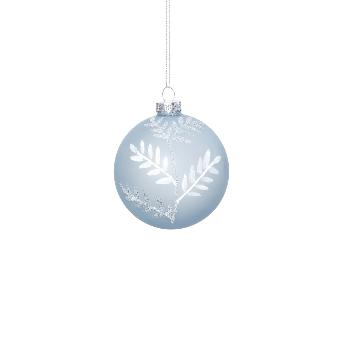 Glacier Fern Glass Ball Ornament