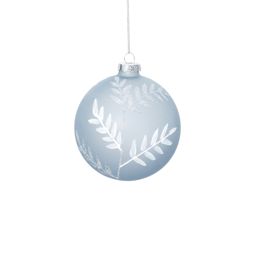Glacier Fern Glass Ball Ornament