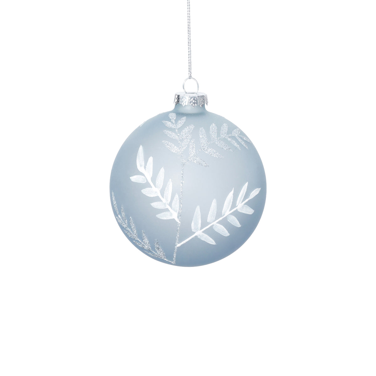Glacier Fern Glass Ball Ornament