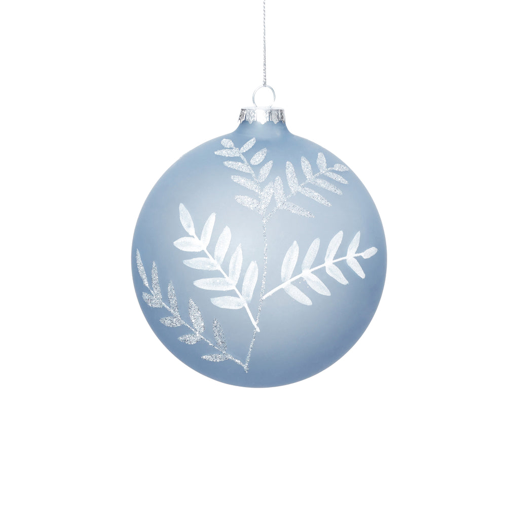 Glacier Fern Glass Ball Ornament