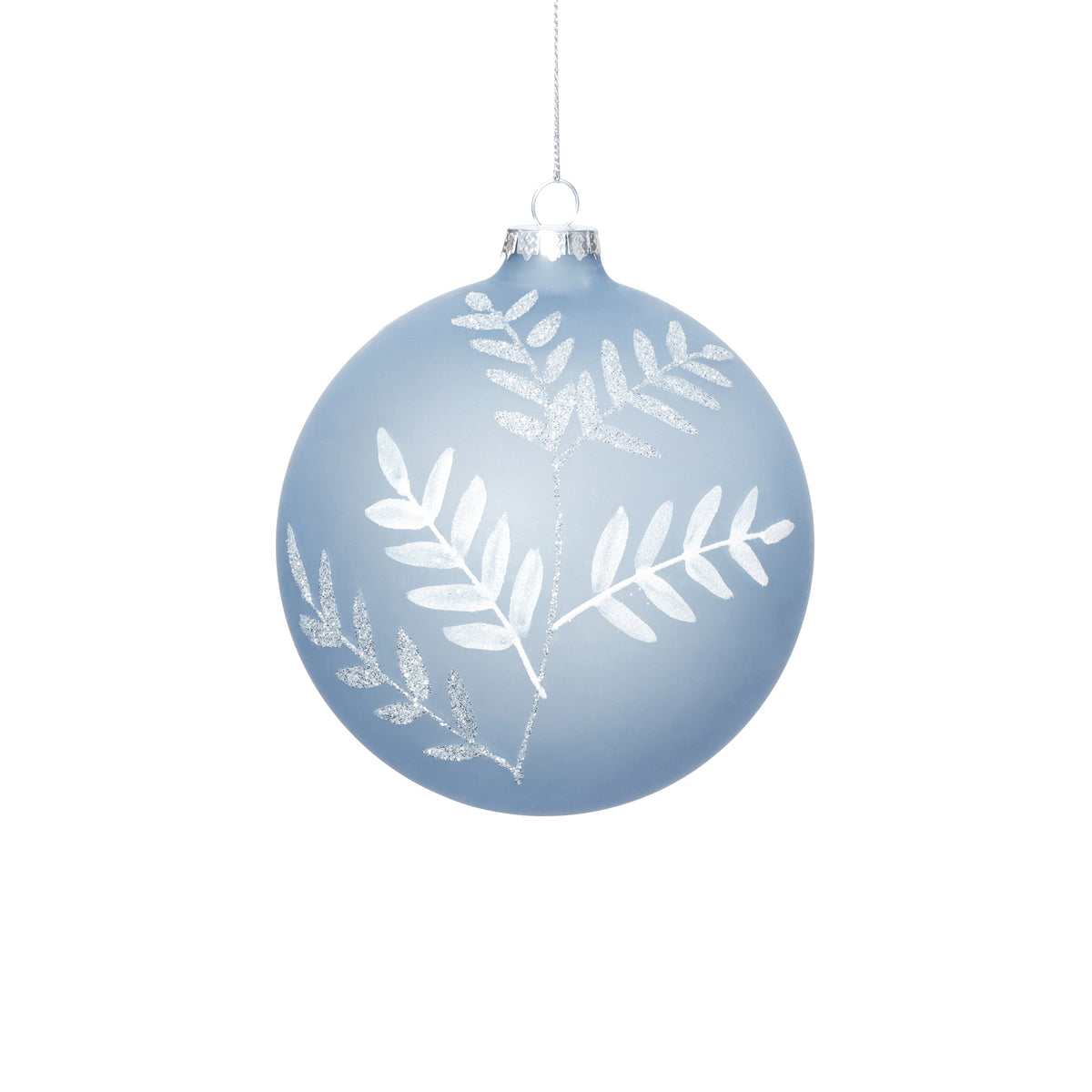 Glacier Fern Glass Ball Ornament