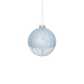 Powder Blue Frost Glass Ball Ornament
