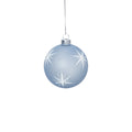Arctic Starburst Frosted Glass Ball Ornament