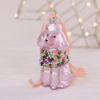 Glass Beaded Poodle Ornament
