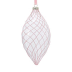Glitter Stripe Glass Ornament Trio - 3 Assorted Designs