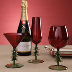 Treetop Cheers Glassware - Red - Martini Glass