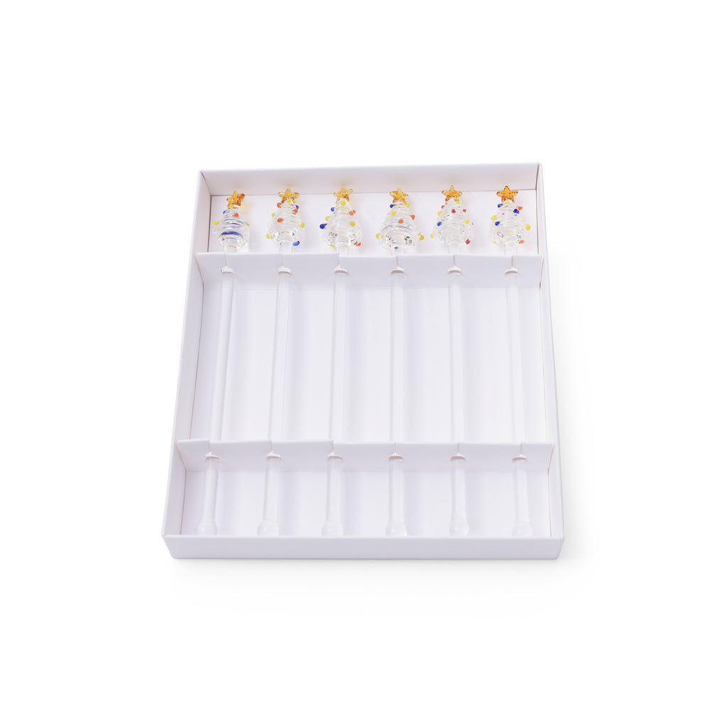 Tree Glass Stirrers - Set of 6