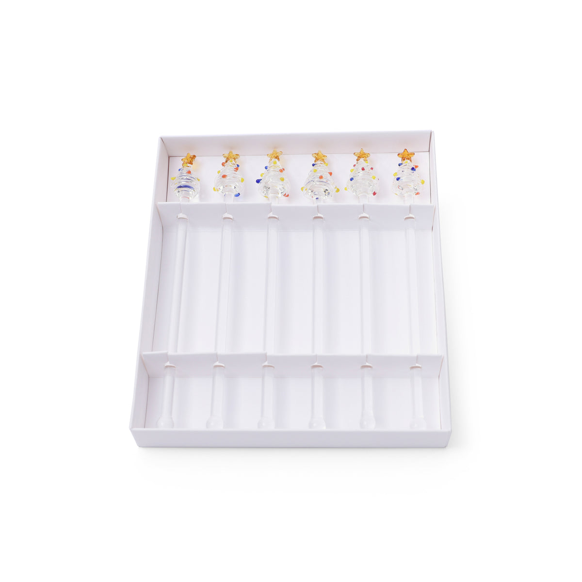 Tree Glass Stirrers - Set of 6