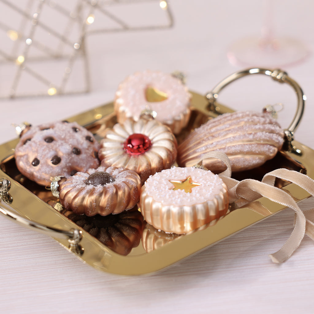 Cookie Glass Ornaments - Set of 6 in Gift Box