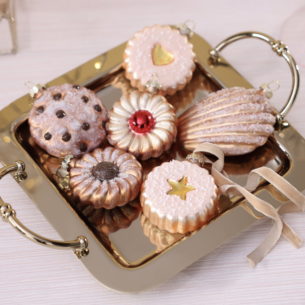 Cookie Glass Ornaments - Set of 6 in Gift Box