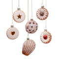 Cookie Glass Ornaments - Set of 6 in Gift Box