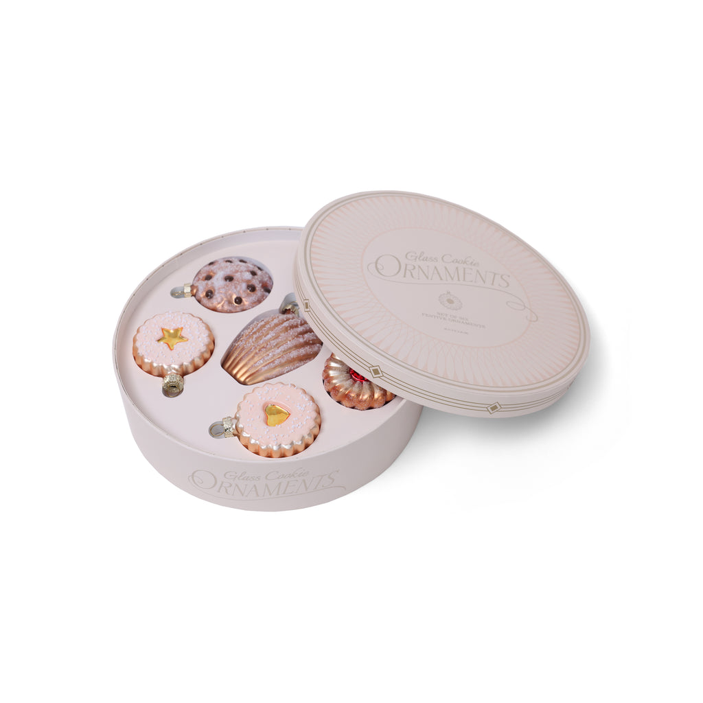Cookie Glass Ornaments - Set of 6 in Gift Box