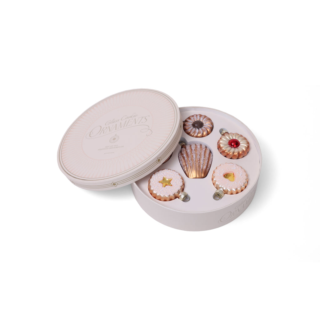 Cookie Glass Ornaments - Set of 6 in Gift Box