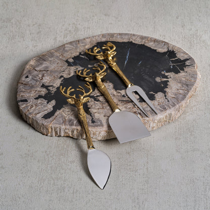 Petrified Wood Cheese Board - Organic Shape - Serveware by Carlyle Avenue