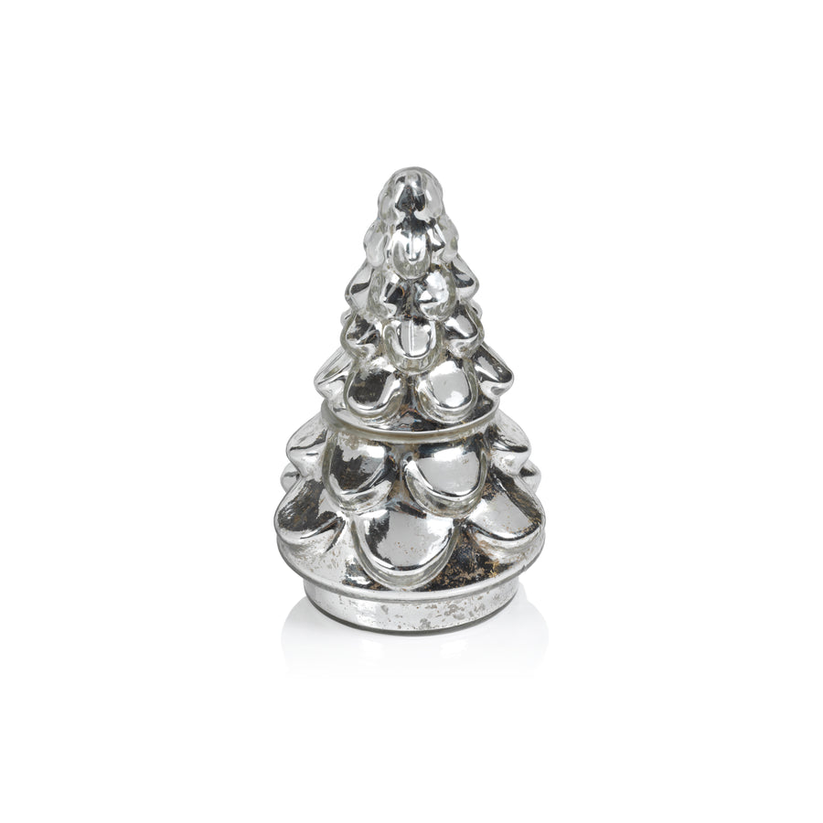 Glass Tree Scented Candle - Silver
