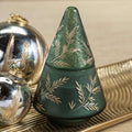 Gilded Leaf Vintage Glass Jar Candle