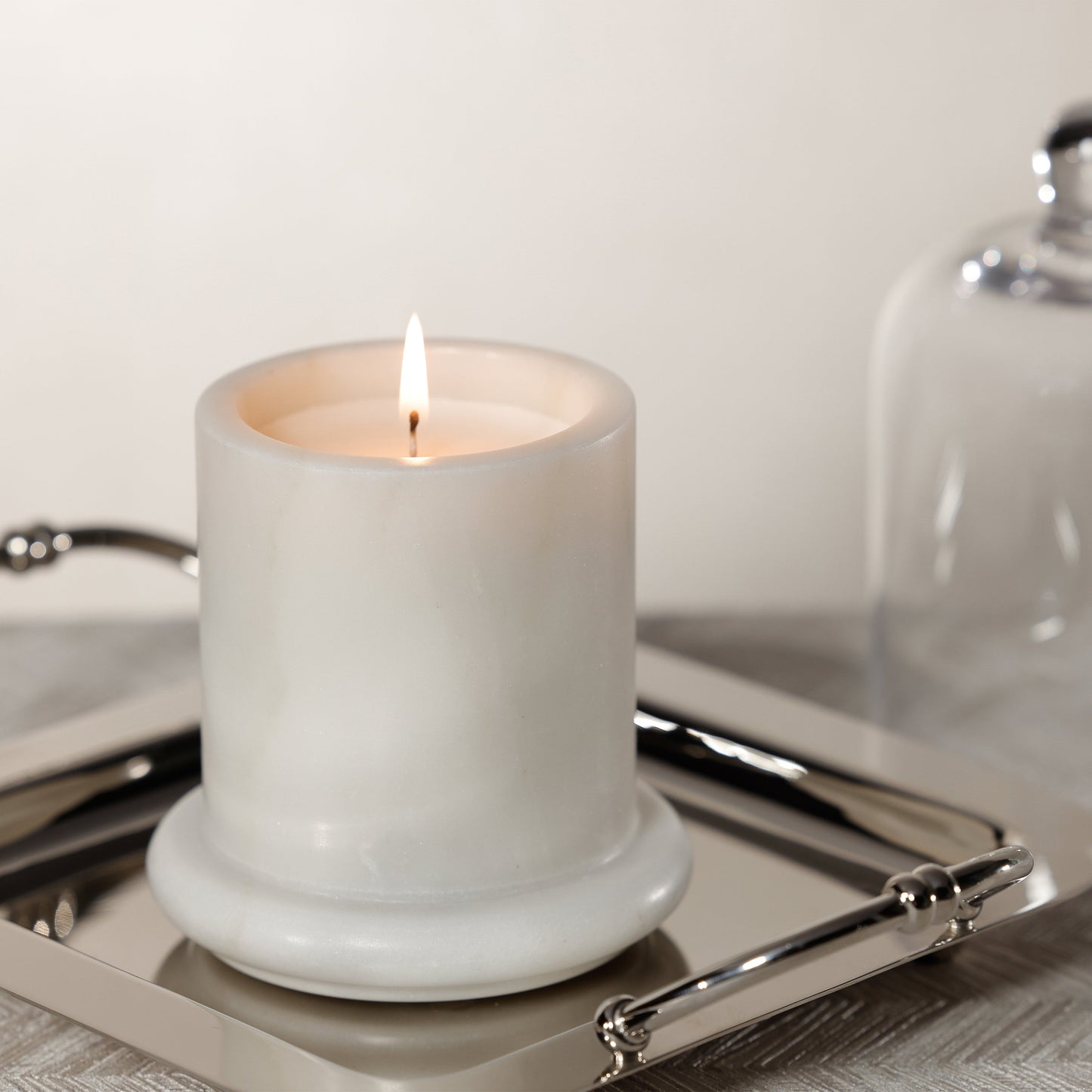 Marbella Scented Candle Jar with Cloche