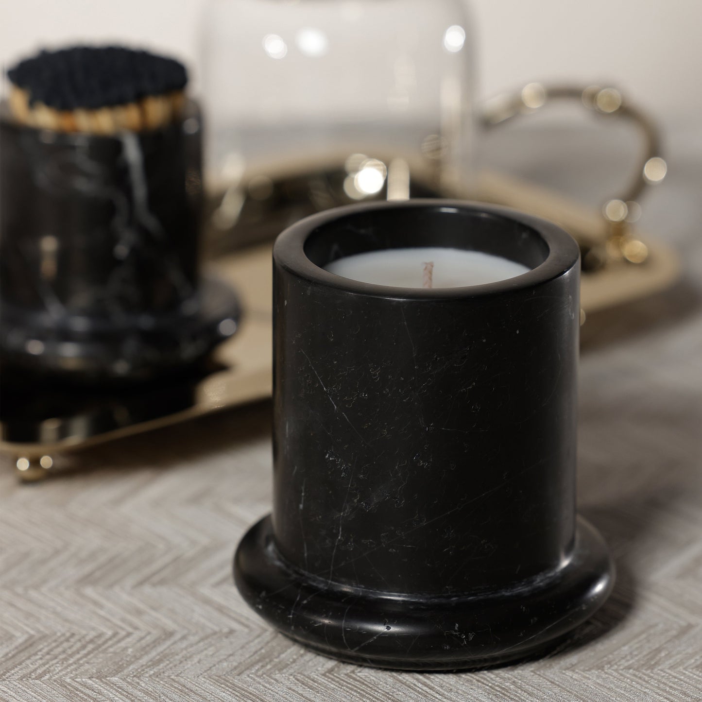 Marbella Scented Candle Jar with Cloche