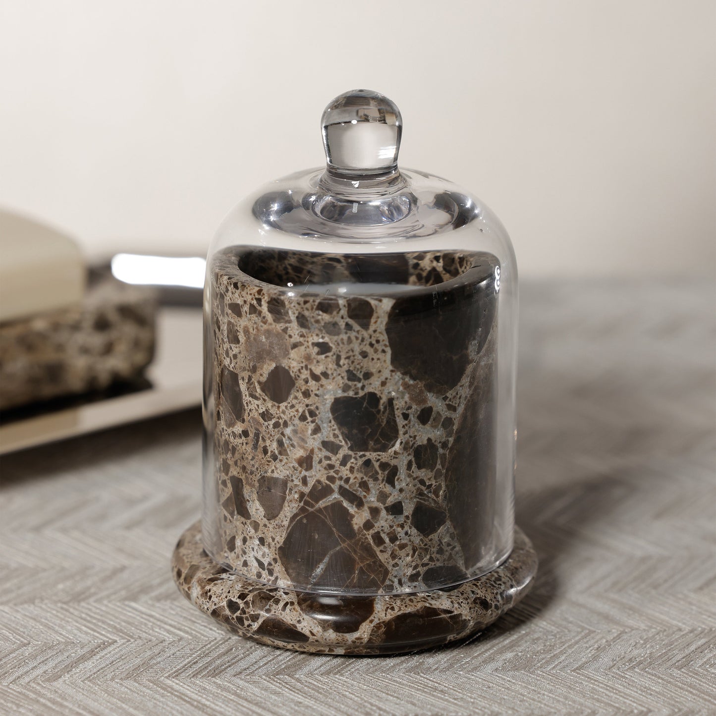 Marbella Scented Candle Jar with Cloche