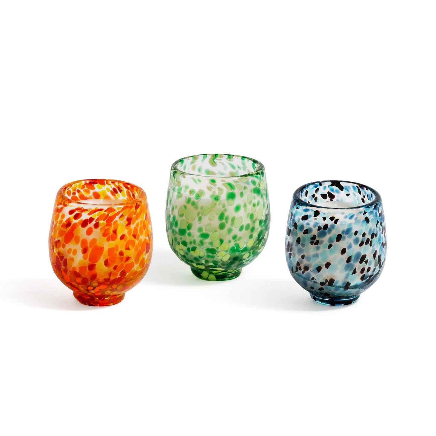Speckled Shot Glass Candle - Set of 3 Assorted
