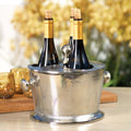 Raw Aluminum Three Bottle Wine Holder - Nickel - Barware by Carlyle Avenue