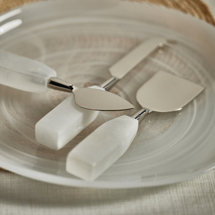 Alabaster 3 Piece Cheese Set