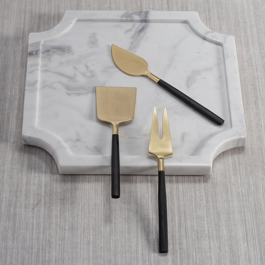 Matte Black & Gold Maxfield Cheese Boxed Set