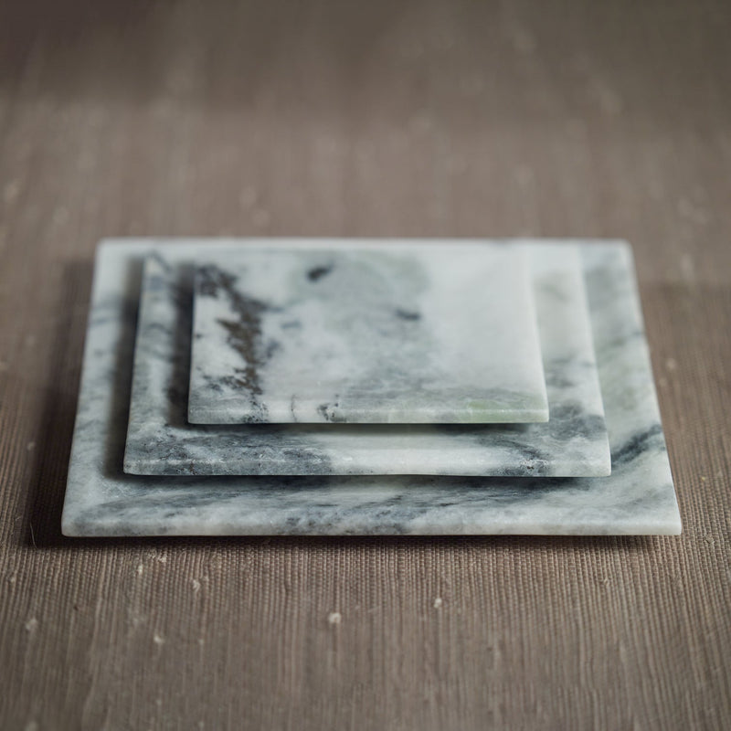 Palomar Marble Tray - White Gray - Trays by Carlyle Avenue