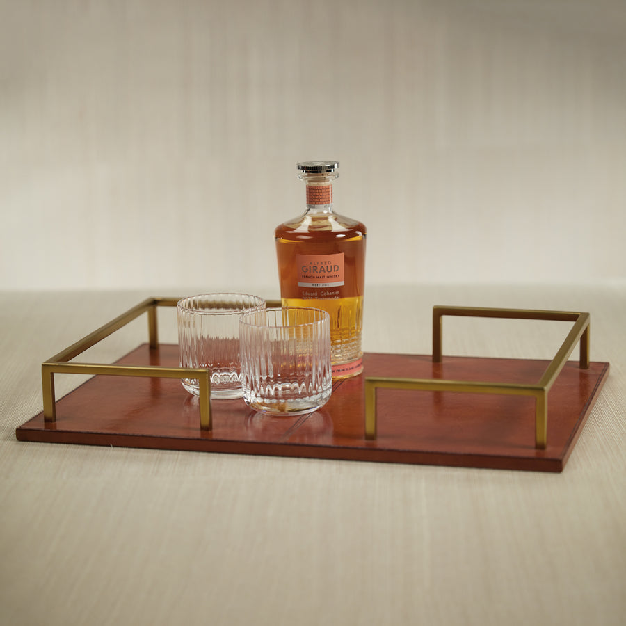 The Connaught Leather Bar Tray
