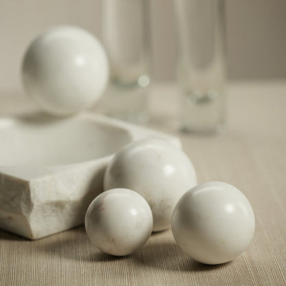 Marble Fill Ball - White - Decorative Accessories by Carlyle Avenue