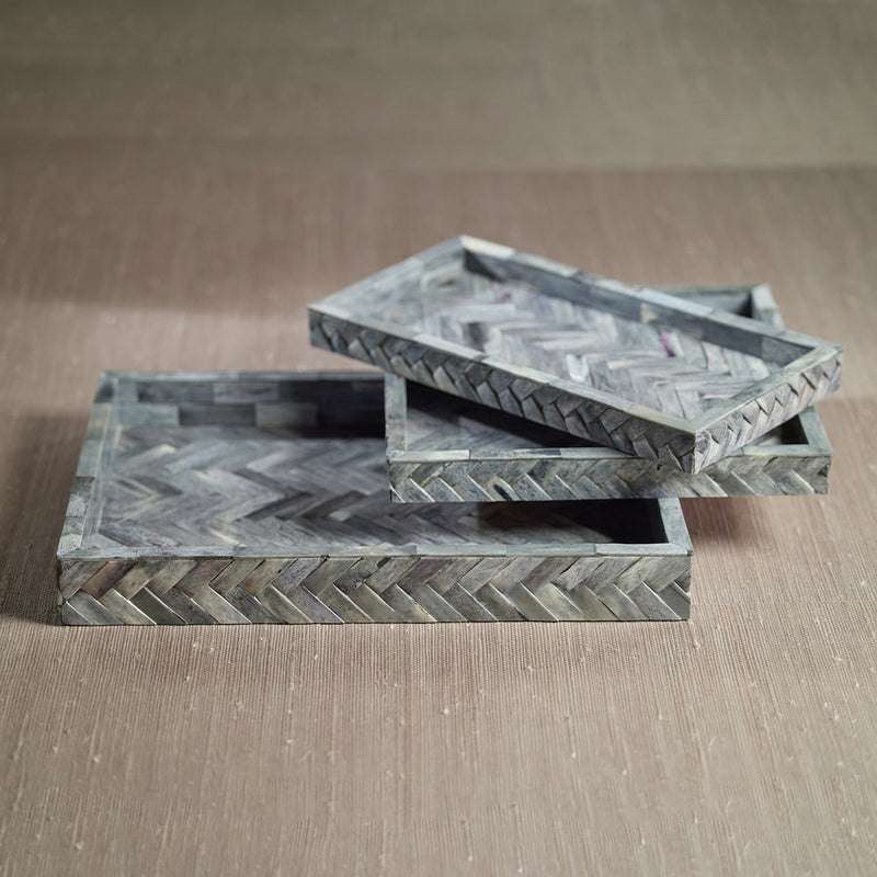 Mayfair Woven Bone Tray - Trays by Carlyle Avenue