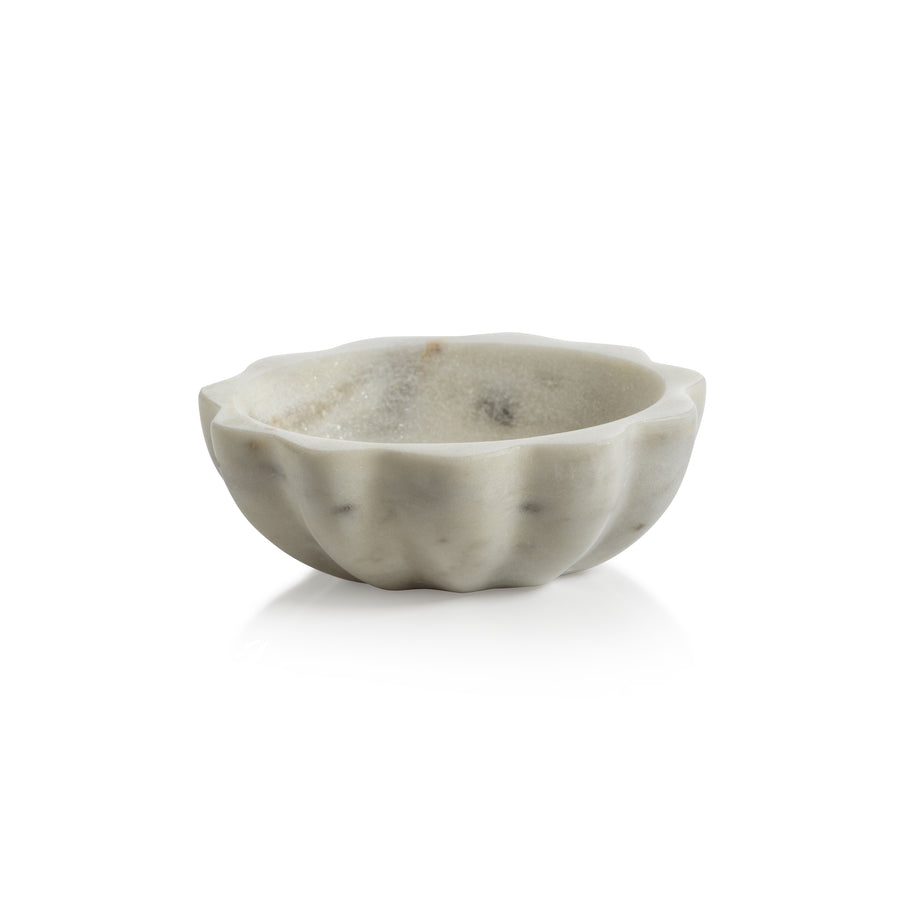 Scalloped Marble Condiment Bowl, Set of 2 - Decorative Bowls by Carlyle Avenue