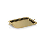 Bacardi Polished Brass Serving Tray - Gold - Trays by Carlyle Avenue