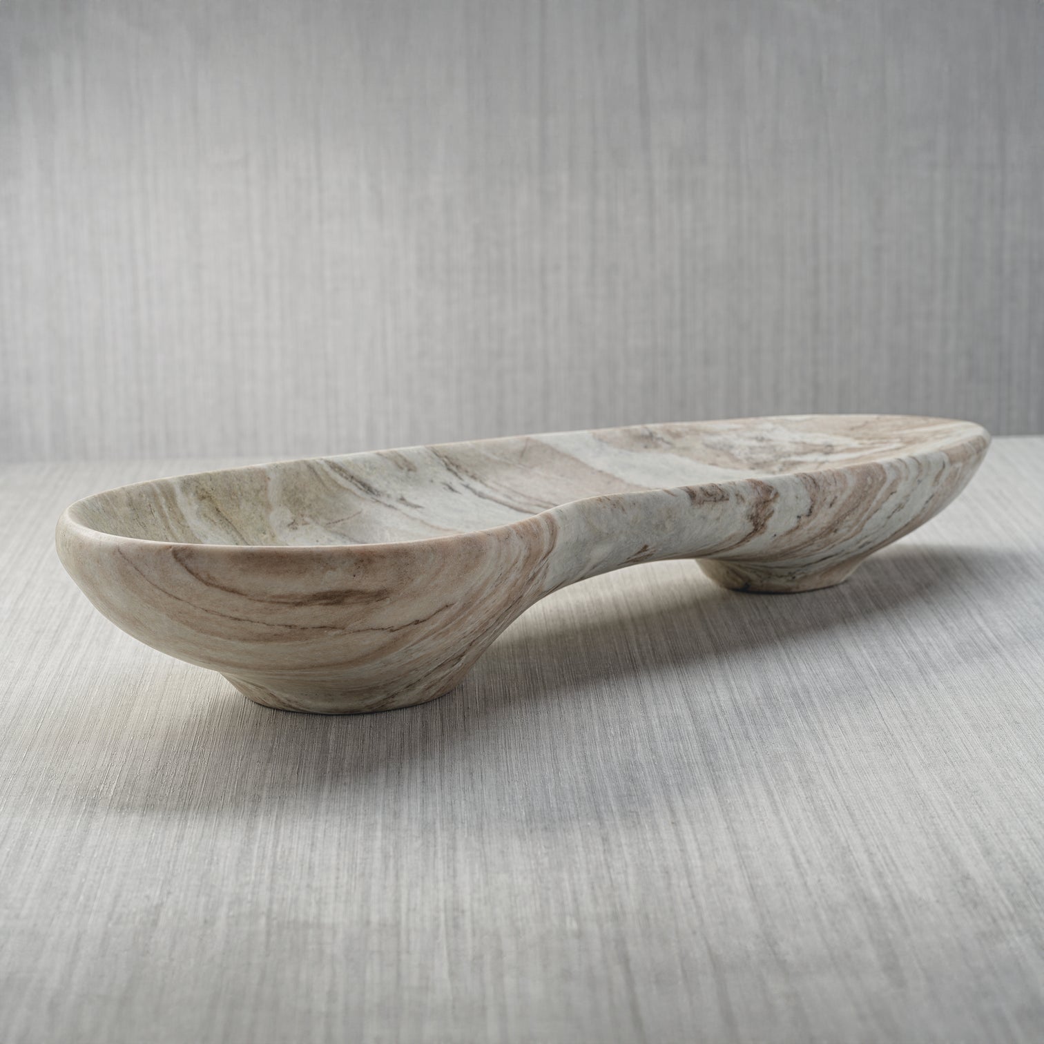 Arabescato Large Organic Shape Marble Bowl -  by Carlyle Avenue