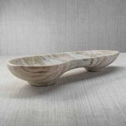 Arabescato Large Organic Shape Marble Bowl -  by Carlyle Avenue