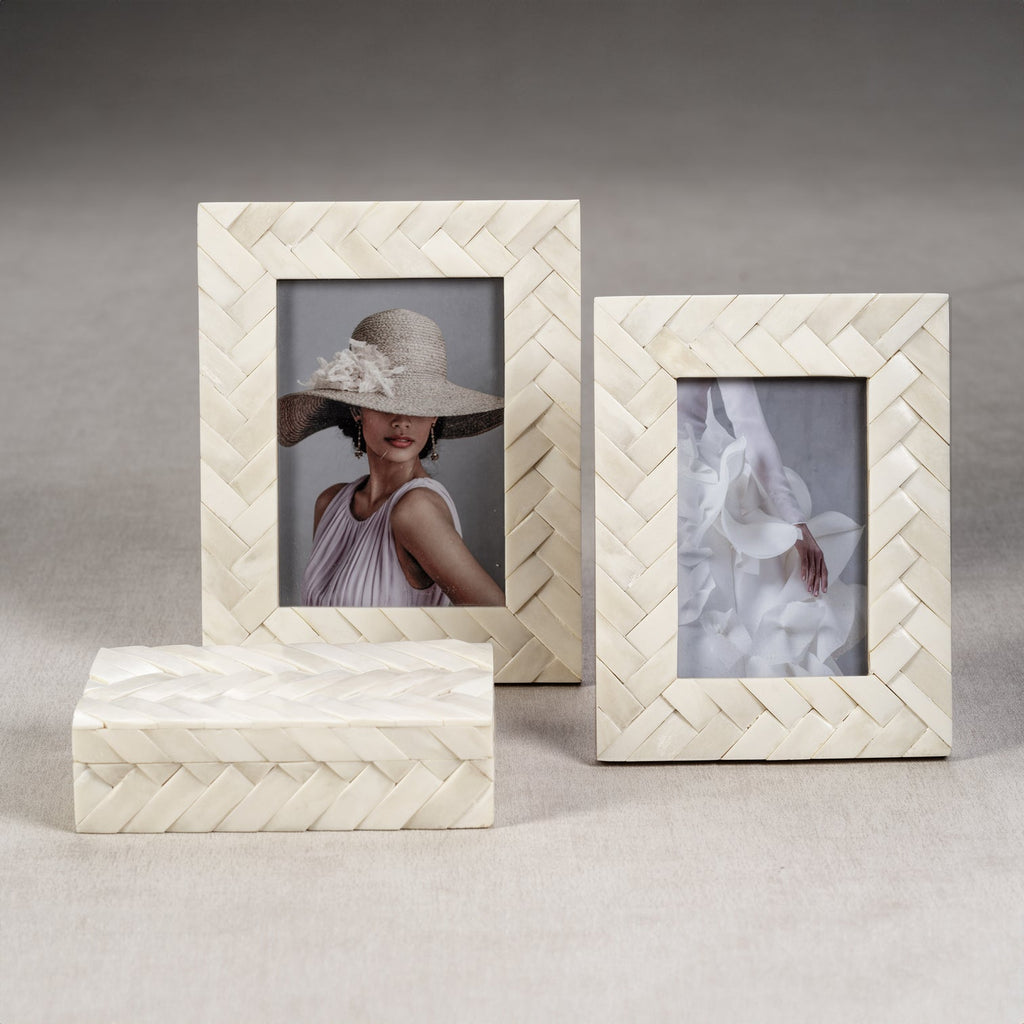Bone Braided Photo Frame - Picture Frames by Carlyle Avenue