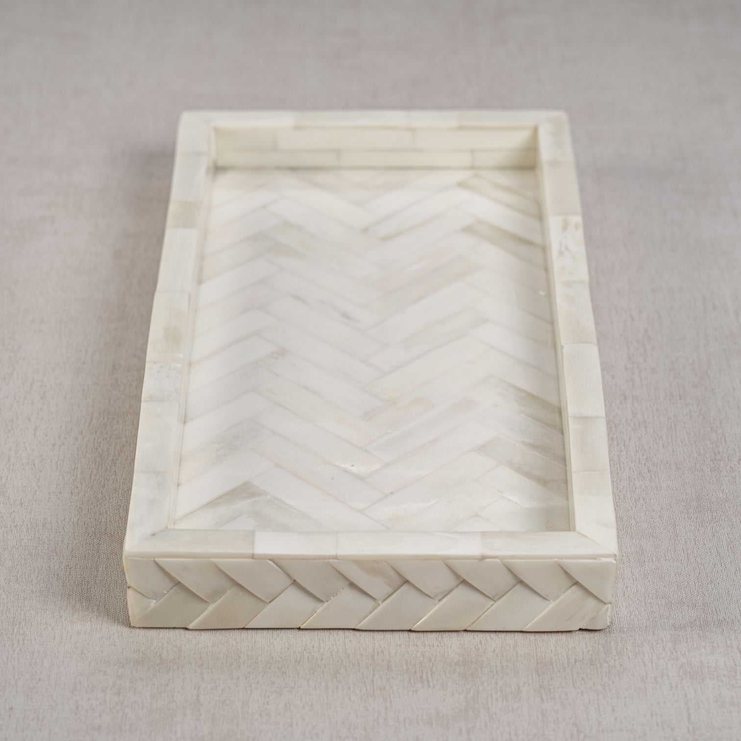 Bone Braided Tray - Small - Trays by Carlyle Avenue